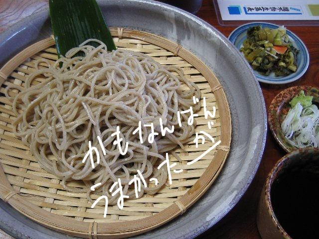 連れが食べた鴨南蛮がうまかったんですよ。