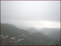 九ふんからの景色。向こうが海。